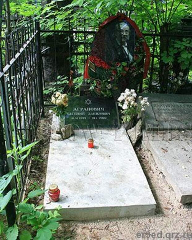 Могила Евгения Аграновича на Востряковском кладбище в Москве