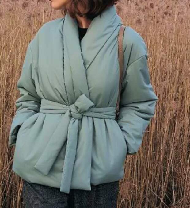 кимоно пуховик женский