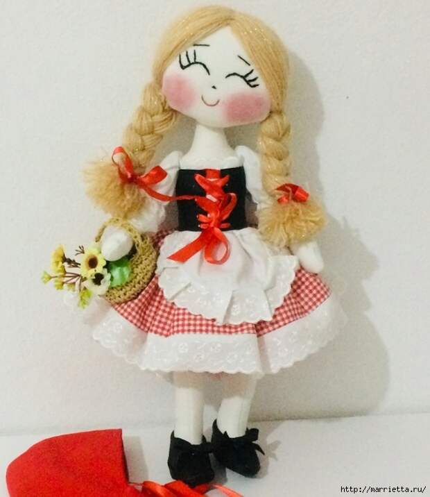 Текстильная куколка Красная шапочка. Выкройка и мастер-класс (6) (605x700, 239Kb)