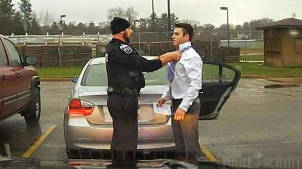 Картинки по запросу Dashcam: Police Officer Helps Speeding Student Tie His Tie