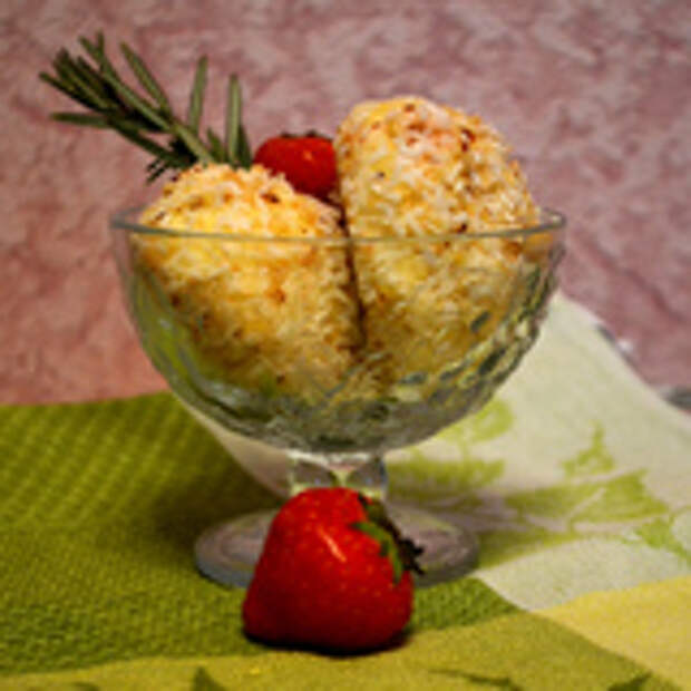 Творожные шарики с клубникой