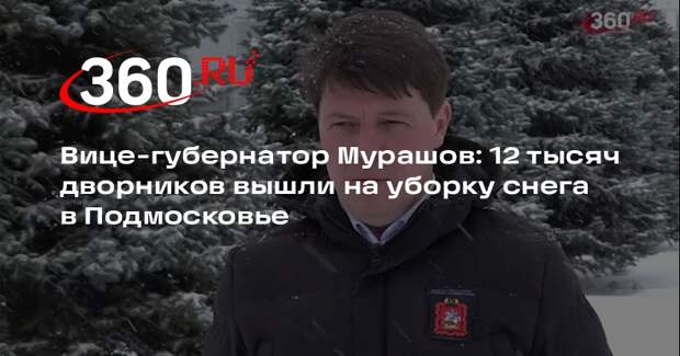 Вице-губернатор Мурашов: 12 тысяч дворников вышли на уборку снега в Подмосковье