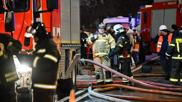 Гостиница горит на северо-востоке Москвы