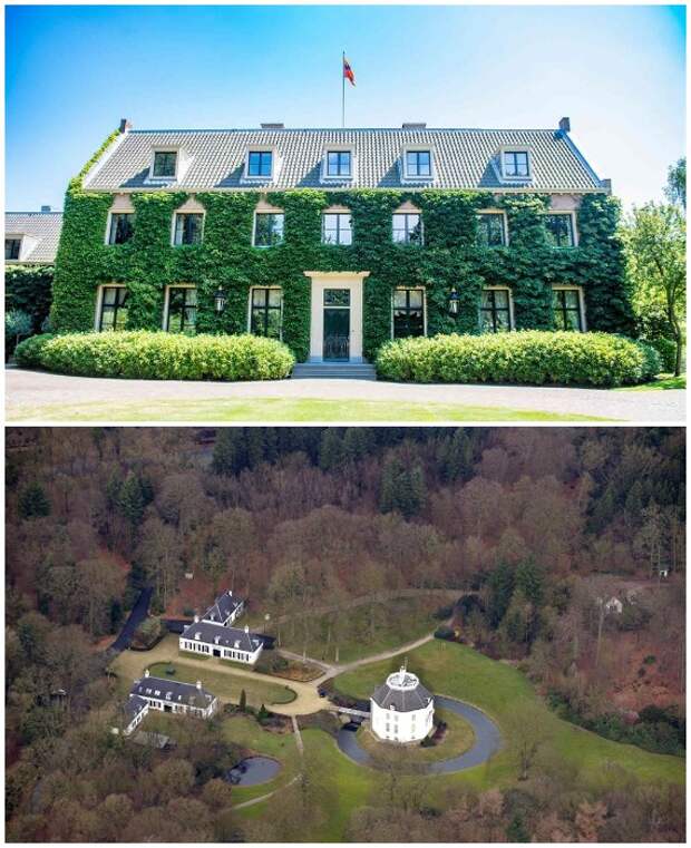 Вилла Эйкенхорст и замок Дракенштейн в пригороде Утрехта (Нидерланды).