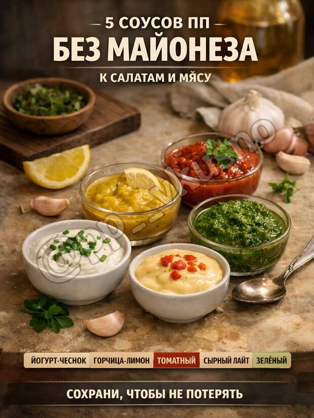 Кулинария>держи 5 ПП-соусов!