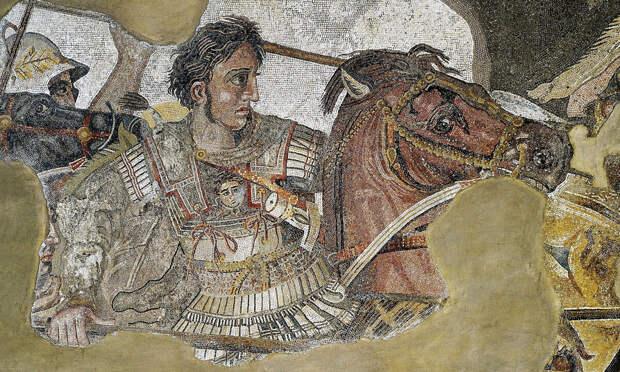 Александр Македонский (356–323 до н.э.). Мозаика из Помпей (I век н.э.)