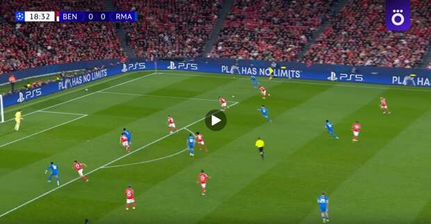 «Бенфика» — «Реал». Видеообзор первого матча 1/16 ЛЧ с роскошным голом Винисиуса