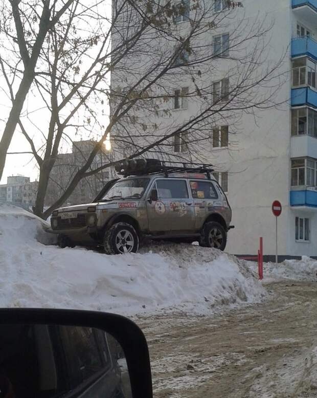 Зима авто, прикол, юмор