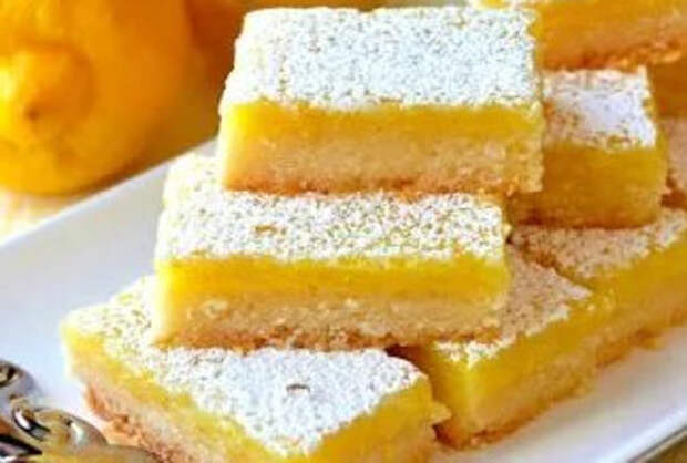 Вкусное пирожное «Лимонные дольки»...