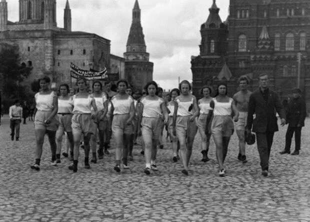 Девушки-физкультурницы, Москва, 1924 СССР, история, фото