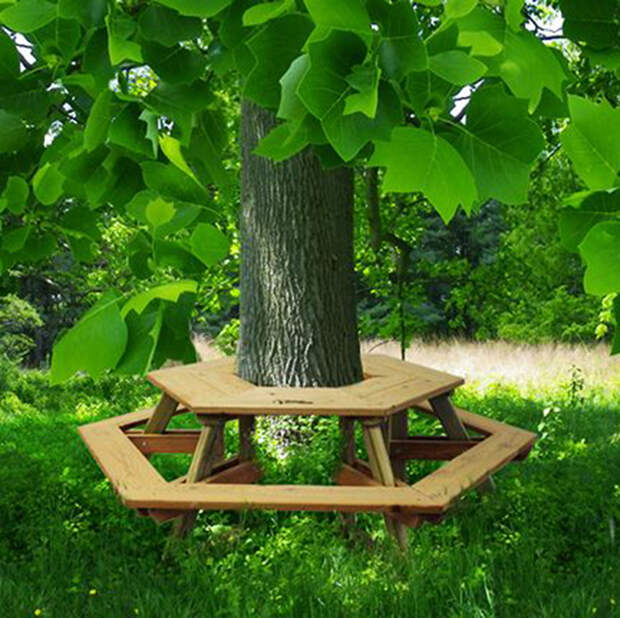 уличная мебель из бревна