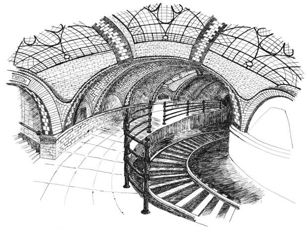 The old City Hall station has narrow, curving tracks.