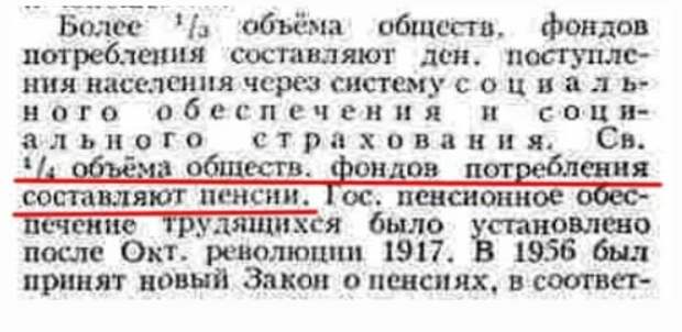 Скромные советские пенсии