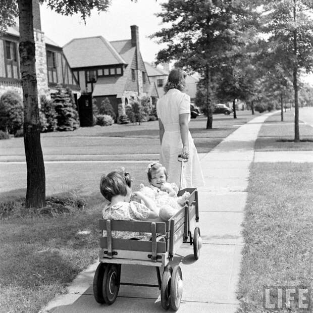 Как выглядела размеренная жизнь спальных пригородов штата Нью-Йорк в конце 1940-х америка, история, сша, фотография