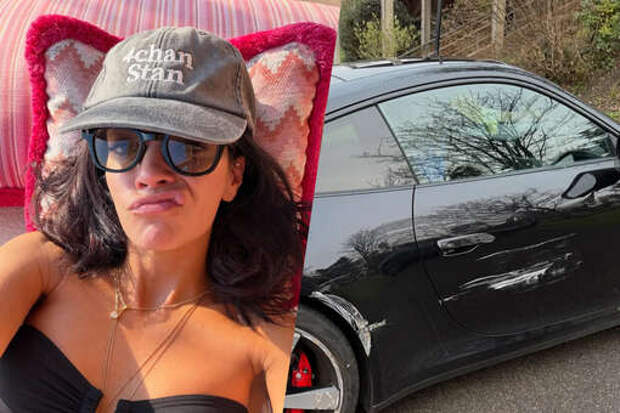 Певица Лили Аллен попала под фуру на своем автомобиле Porsche