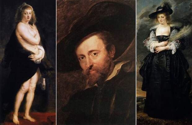 Рубенс. Слева – Шубка, 1636-1638. В центре – Автопортрет в шляпе. Справа – Портрет Елены Фоурмен | Фото: gallerix.ru
