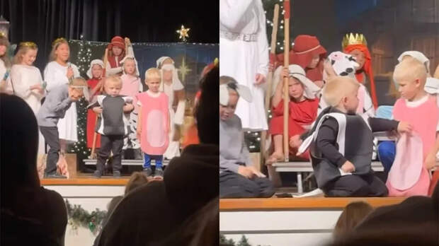 Забавный случай на рождественском спектакле