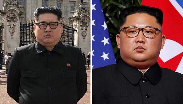 Ким Чен Ын и его копия.