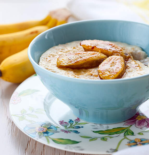 Овсянка с бананами в карамели: пошаговый рецепт с фото, купить ингредиенты