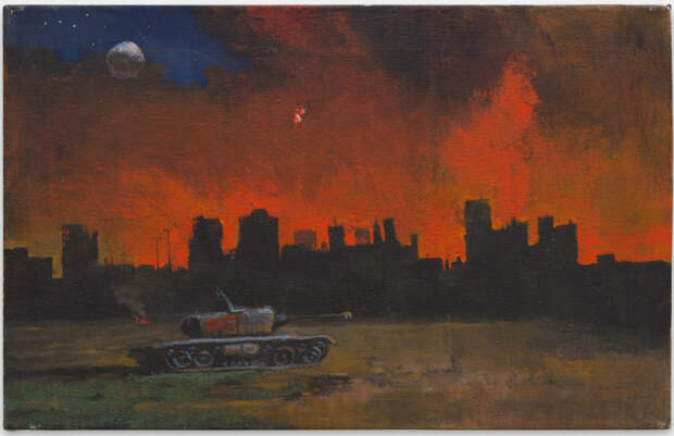 Томас Кинкейд, «Город с красным небом» (1979)   Томас Кинкейд, «Город с красным небом» (1979)