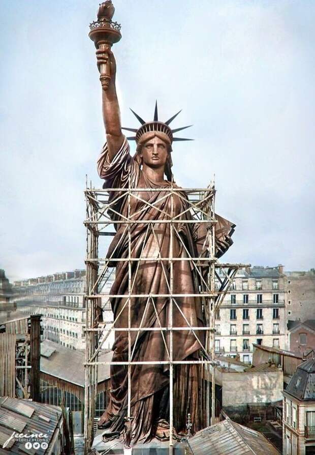 Статуя Свободы в Париже до отправки в Америку, 1886 г