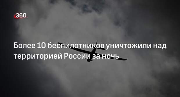 Минобороны: средства ПВО уничтожили за ночь 12 дронов ВСУ над территорией России