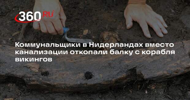 Коммунальщики в Нидерландах вместо канализации откопали балку с корабля викингов