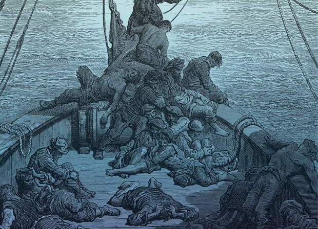 Сражённые цингой моряки. Иллюстрация Гюстава Доре - Лимон — верный друг морехода | Warspot.ru