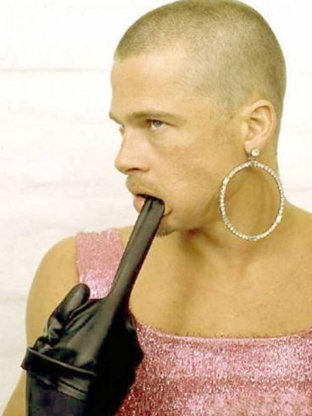 7 крутых фото Бреда Питта в платье в 1999 году для журнала Rolling Stone