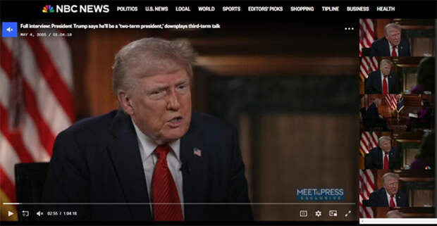 Трамп признаёт: перехитрить Путина не удалось, пора сворачивать затею с переговорами. Скриншот: интернет-сайт nbcnews.com