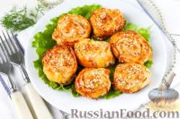 Фото к рецепту: Куриные рулетики