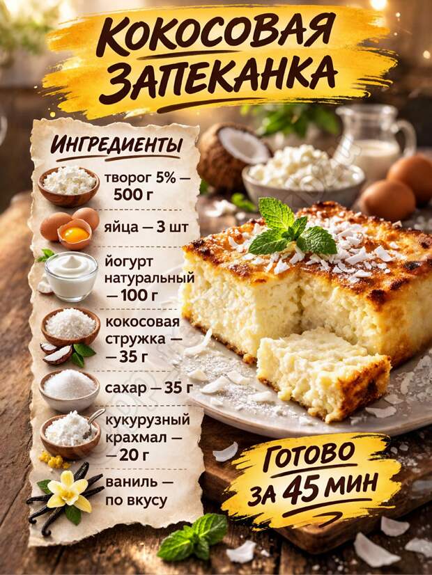 Кулинария> 7 творожных запеканок без муки!
