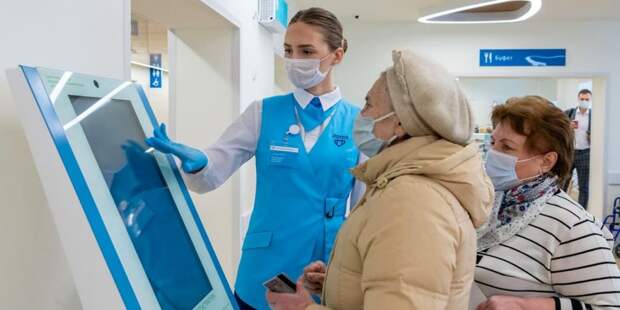 Новый стандарт приема пациентов с ОРВИ позволяет поликлиникам работать без очередей. Фото: В.Новиков, mos.ru