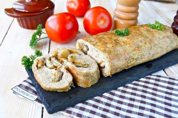 Рулеты из фарша с грибами и сыром. Быстрая и очень вкусная закуска 16
