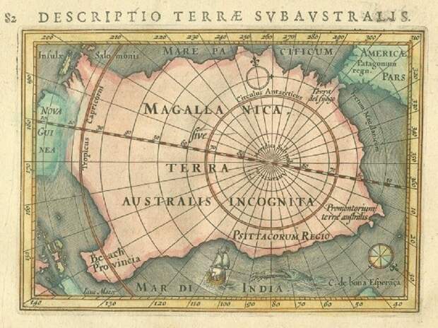 Карта Terra Australis Incognita. | Фото: colors.life.