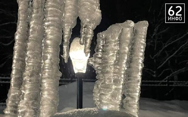 В районах Рязанской области ночью похолодало до  -33°С