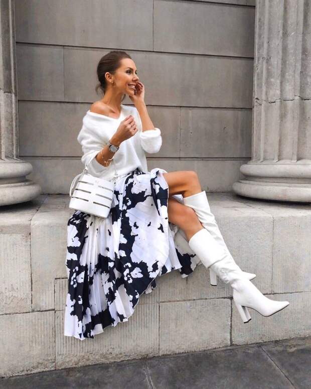 20 женственных образов с юбкой