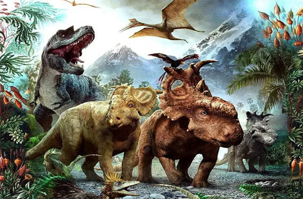 Динозавры разных видов