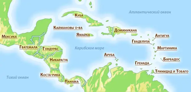 Южная часть архипелага малых антильских островов называется. Страны Карибского бассейна на карте. Страны центральной Америки и Вест Индии на карте. Остров Кюрасао на карте Карибского моря. Острова Карибского бассейна на карте.