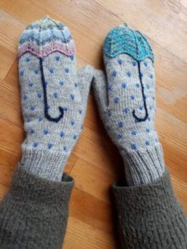 Вышитые митенки и варежки