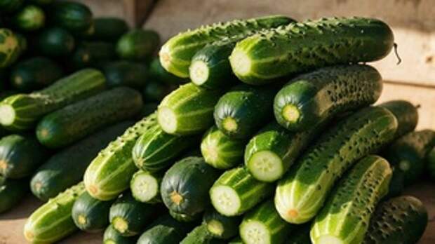 Огурцы на прилавке / Фото: создано в нейросети 
