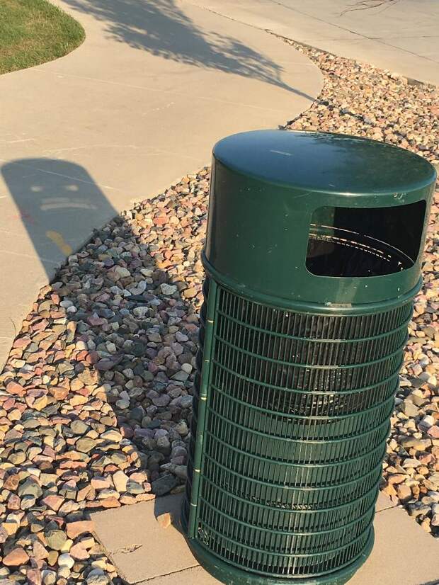 This Trash Can Has An Angry Shadow