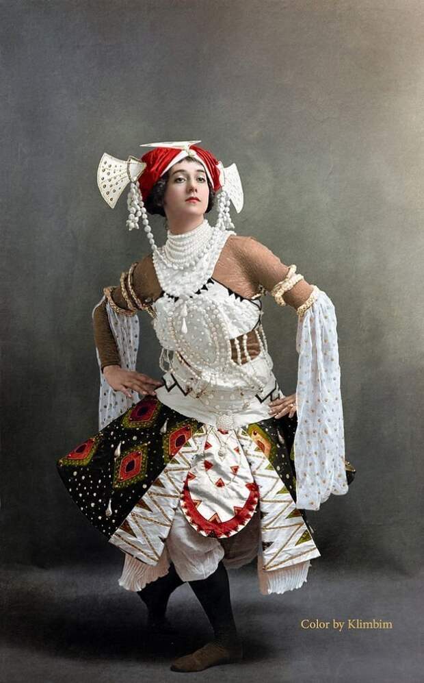 Тамара Карсавина в костюме невесты из балета «Синий бог» архив, женщины, история, красота, россия, фото