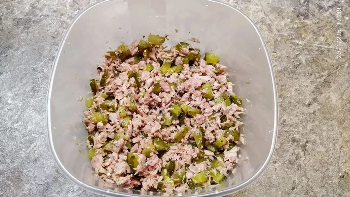 Мимоза из консервированного тунца (низкокалорийная) Салат, Мимоза, Рецепт, Длиннопост, Кулинария