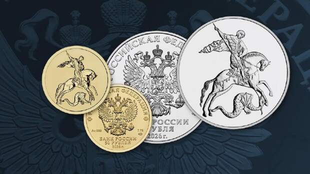 В обращение выпускают золотые и серебряные монеты «Георгий Победоносец»