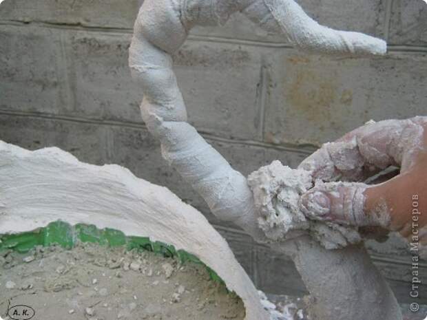 Мастер-класс, Скульптура Лепка: Лебедь-кашпо. ч. ІІ. Фото 5