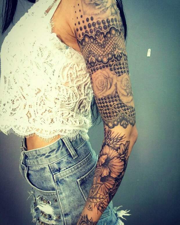 Рука девушки в тату tattoo, Синяя болезнь, девушки с тату, девушки с татуировками, красивые девушки, наколки, тату, татуировки