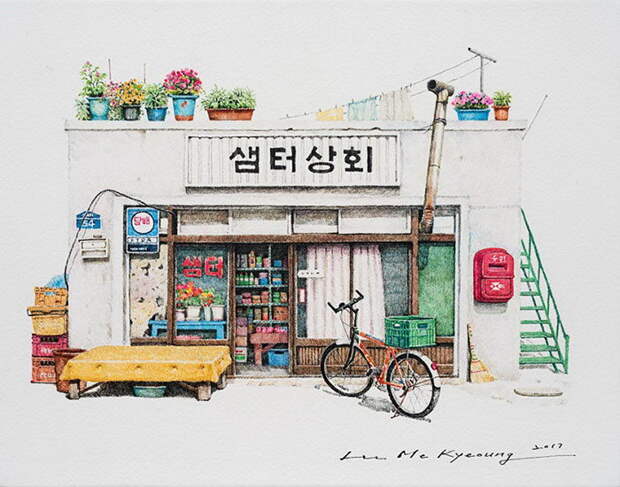 Скетчи повседневной жизни Me Kyeoung Lee