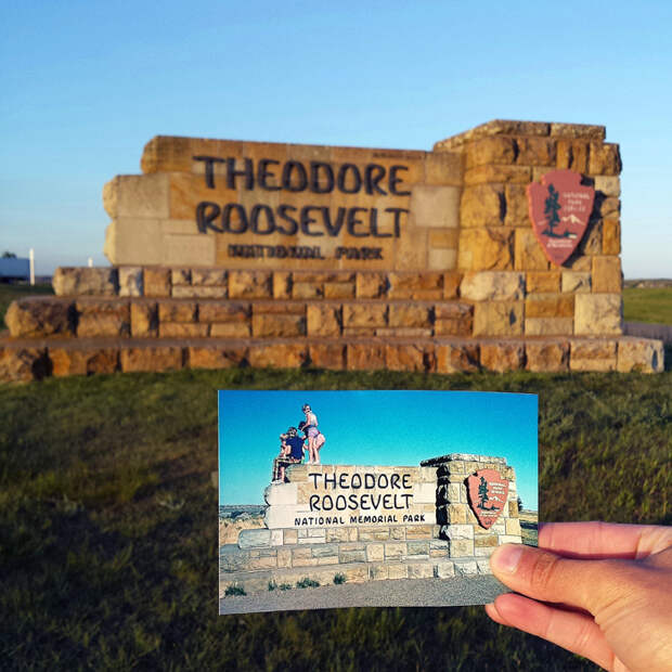 Национальный парк в штате Северная Дакота. 1973 и 2016 годы. Национальный парк в штате Северная Дакота. 1973 и 2016 годы.