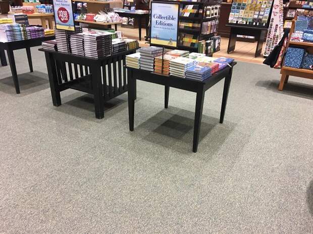 My Workplace Has Lights Set In A Grid Of Squares, So The Shadows Casted By Rectangular Tables Look Pixelated